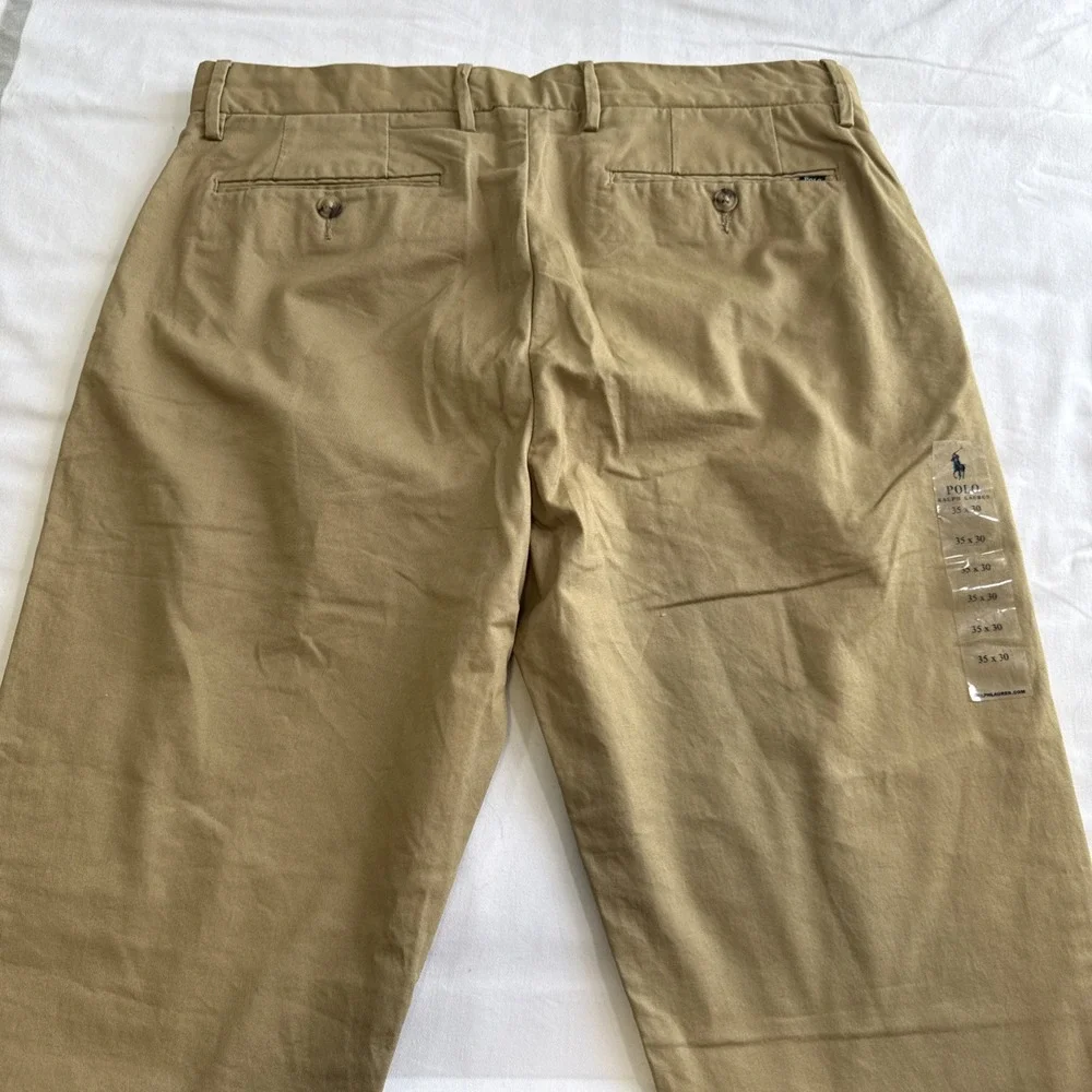 Polo Ralph Lauren Pants Mens 35x30 Khaki Chino Straight Fit Minimalist Luxury